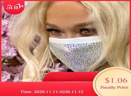 Foto van Sieraden 2020 fashion sparkly rhinestone mask elastic reusable washable masks face bandana decor jew