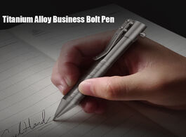 Foto van Gereedschap bolt tactical pen titanium alloy portable edc self defense metal