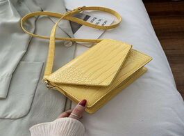 Foto van Tassen crocodile pattern pu leather shoulder crossbody bags for women solid color simply style femal