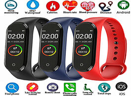 Foto van Horloge fxm 2020 fashion m4 sport smart watch men and women fitness tracker heart rate blood pressur
