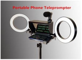 Foto van Elektronica 2020 portable prompter smartphone teleprompter with remote control news live interview s