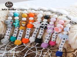 Foto van Baby peuter benodigdheden let s make 1pc pacifier chain mini animals silicone teether rodent nipple 