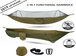 Foto van Meubels 2020 camping hammock with mosquito net pop up light portable outdoor parachute hammocks swin