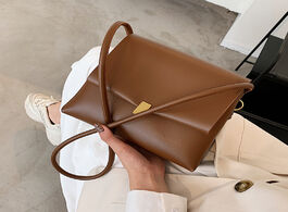 Foto van Tassen simple solid color pu leather crossbody bags for women 2021 trend branded shoulder bag handba