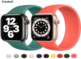Foto van Horloge solo loop for apple watch band 44mm 40mm iwatch 38mm 42mm elastic belt silicone bracelet ser