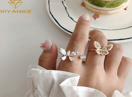 Foto van Sieraden xiyanike 925 sterling silver new full pearl rhinestone butterfly ring female fashion temper