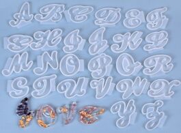 Foto van Huis inrichting 26pcs set english letters crystal epoxy resin molds a z alphabet pendant key chain s