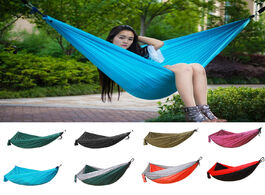 Foto van Meubels double hammock 210t nylon hanging bed durable ultra light sleeping swing outdoor camping tra