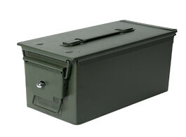 Foto van Beveiliging en bescherming 50 cal metal m2a1 ammo can military army style steel box gun case storage