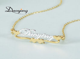 Foto van Sieraden duoying custom name necklace double colors nameplate personalized necklaces women choker st