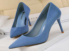 Foto van Schoenen bigtree shoes 2020 new women pumps suede high heels fashion office stiletto party female co