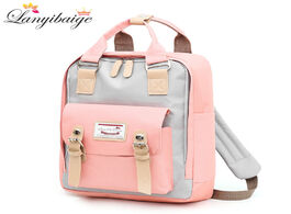 Foto van Tassen multifunction women backpack girls shoulder bag high quality laptop canvas schoolbag for teen