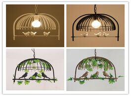 Foto van Lampen verlichting nordic small bird iron cage chandelier lamps bedroom dining room aisle personalit