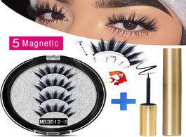 Foto van Schoonheid gezondheid mb 2020 long magnetic eyelashes 5 magnet false makeup extension 3d mink lashes