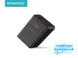 Foto van Telefoon accessoires romoss sense4ps power bank 10000mah portable charger led external battery pd 3.