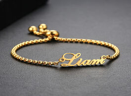 Foto van Sieraden personalized custome name bracelet for women girls box chain links stainless steel arabic l