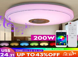 Foto van Lampen verlichting 200w wifi modern rgb led ceiling lights home lighting app bluetooth music light b