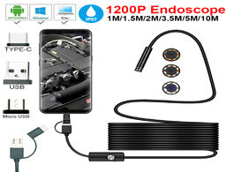 Foto van Beveiliging en bescherming 8mm 10m endoscope camera flexible ip67 waterproof micro usb inspection bo