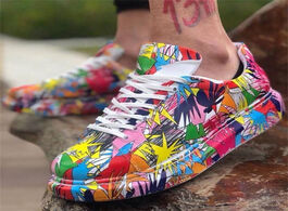 Foto van Schoenen tuinanle shoes for women sneakers high quality pu leather colorful graffiti platform 2021 n