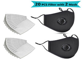 Foto van Beveiliging en bescherming 20 pcs filters washable reusable mask anti pollution mouth respirator fas