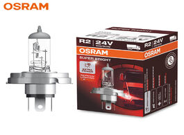 Foto van Auto motor accessoires osram h4 r2 p45t 24v super bright truck lamp original headlight 100 90w halog