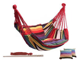 Foto van Meubels portable hanging rope hammock chair swing seat travel camping relax for indoor outdoor