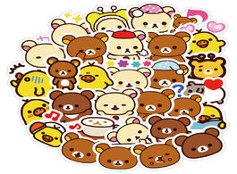 Foto van Kantoor school benodigdheden kawaii rilakkuma bear cute cartoon waterproof pvc stationery stickers s