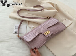Foto van Tassen crocodile pattern baguette handbag and purese for women 2020 ladies small shoulder bags fashi