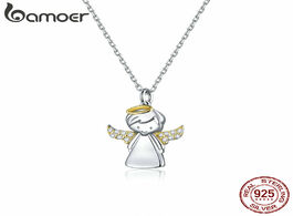Foto van Sieraden bamoer little angel short necklace for women 925 sterling waterdrop stone collar luxury bra