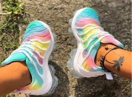 Foto van Schoenen 2020 women sneakers summer outdoor sports shoes multicolor leisure comfortable lace up plus