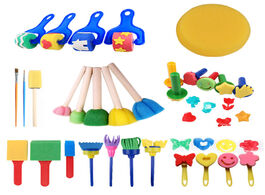 Foto van Kantoor school benodigdheden 30 pcs set children sponge paint brushes drawing tools for kids early p