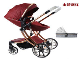 Foto van Baby peuter benodigdheden stroller can sit reclining 2 in 1 steerable newborn shock absorber four wh