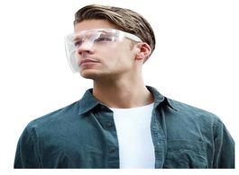 Foto van Beveiliging en bescherming 15pcs lightweight transparent goggle face shield fit eyeglass designed re