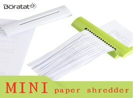 Foto van Computer mini handheld paper shredder portable cutter a6 folded a4 strip cut handmade cutting machin