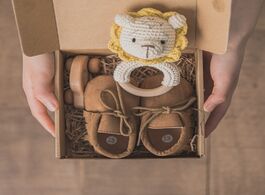Foto van Baby peuter benodigdheden 1set bath toy set double sided cotton blanket crochet lion rattle toys new