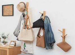 Foto van Meubels 3 8 11 hooks creative wall coat rack bamboo north europe clothes hanger solid wood bedroom w