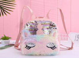 Foto van Tassen girls fashion sequins unicorn backpack cute children satchel school bag causal glitter for te