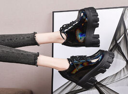 Foto van Schoenen 2020 autumn wedges shoes for women brand platform sneakers vulcanized 10cm height increasin