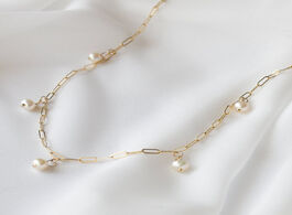Foto van Sieraden natural pearl choker gold filled jewelry handmade pendants necklace collier femme kolye boh