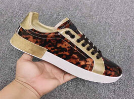 Foto van Schoenen sexy leopard women casual shoes snealers genuine leather white trainers sneakres fashion pa