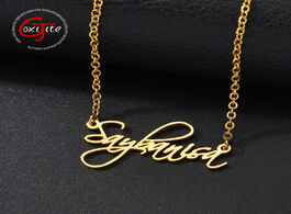 Foto van Sieraden goxijite personalized script style name pendant necklaces women men customize cursive namep