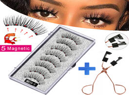 Foto van Schoonheid gezondheid new mba 5 magnetic eyelashes curler set long 3d mink lashes wear faux cils mag