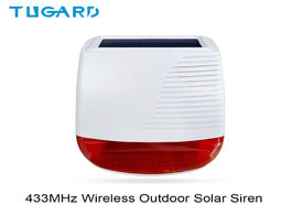 Foto van Beveiliging en bescherming 433mhz wireless outdoor solar siren light flash strobe waterproof alarm f