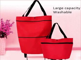 Foto van Huis inrichting foldable shopping trolley tote bag oxford cloth folding large capacity bags reusable