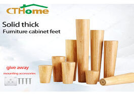 Foto van Meubels 1pc natural solid wood furniture leg table feets wooden cabinet legs fashion hardware replac