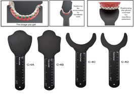Foto van Schoonheid gezondheid dental photo contrast kit oral imaging black background board palatal 4pcs set