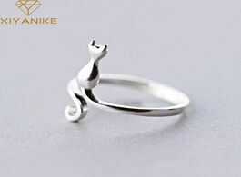 Foto van Sieraden xiyanike 925 sterling silver new trendy cute cat engagement rings for women couple elegant 