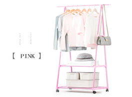 Foto van Meubels multi function triangle coat rack removable bedroom hanging clothes with wheels floor standi