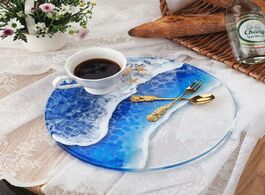 Foto van Sieraden diy coaster resin molds round rectangle handle tray crystal uv epoxy slicone home decoratio