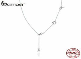 Foto van Sieraden bamoer sterling silver 925 swallow pendant necklace for women chain necklaces hypoallergeni